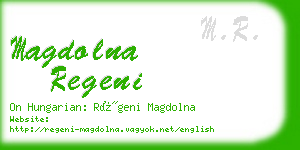 magdolna regeni business card